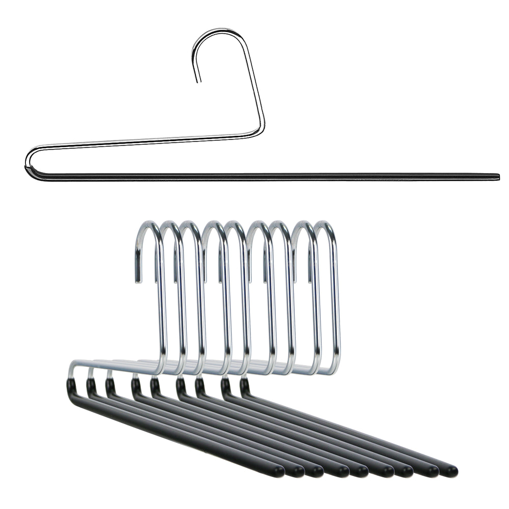 Pant Hanger with Grip Coating, Reverse Hook, KH35U, Black