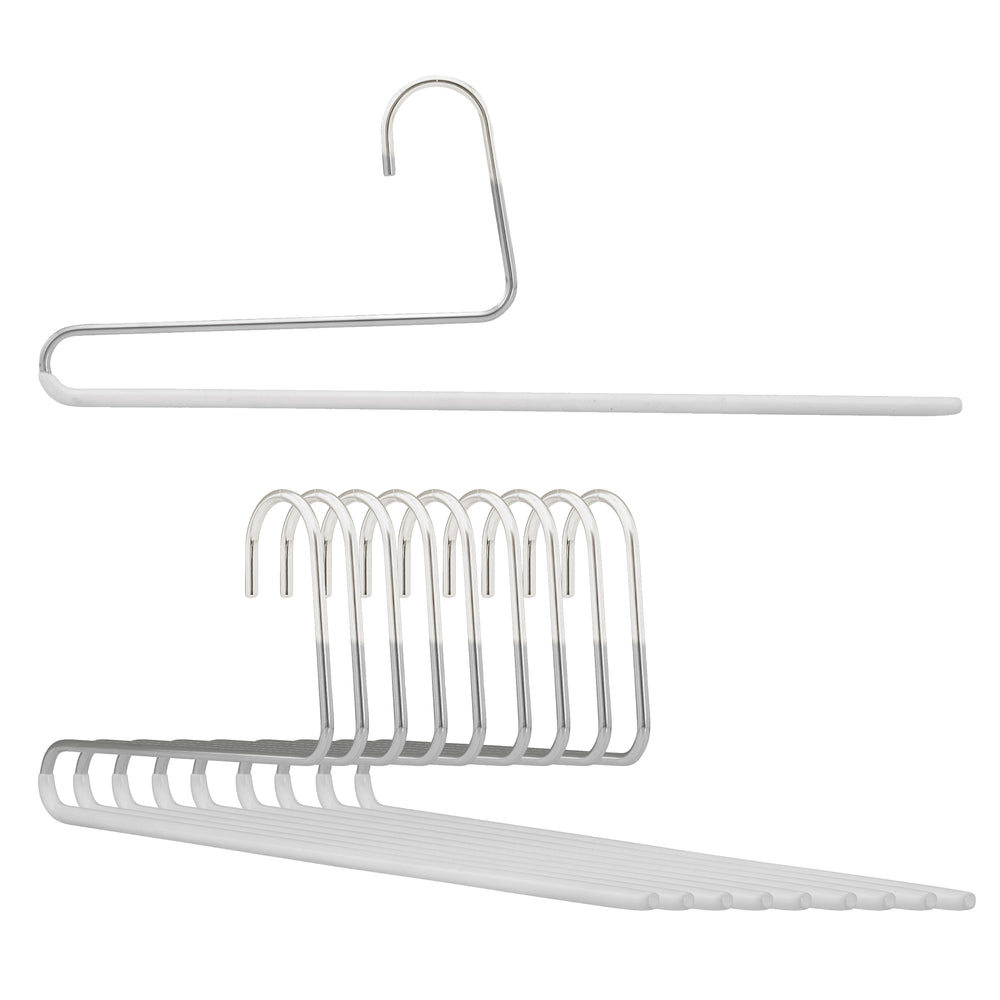 Pant Hanger with Grip Coating, Reverse Hook, KH35U, White