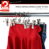 Pant, Skirt Hanger with Grip Coated Clips, K30-D, Silver