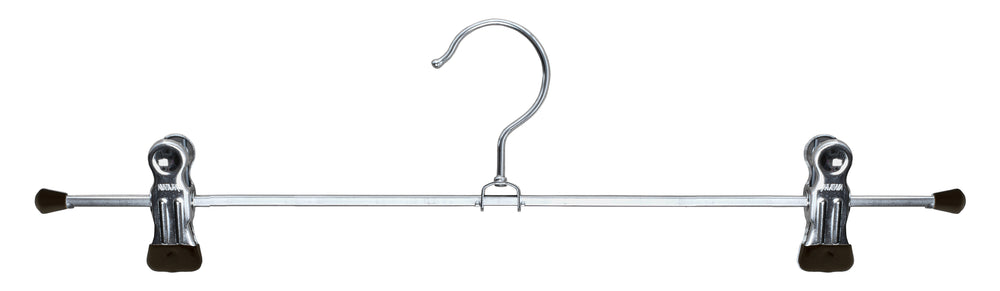 Pant, Skirt Hanger with Grip Coated Clips, K40D, Black