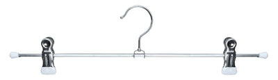 Pant, Skirt Hanger with Grip Coated Clips, K40-D, White