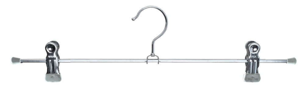 Pant, Skirt Hanger with Grip Coated Clips, K40D, Silver