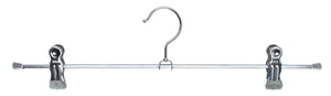 Pant, Skirt Hanger with Grip Coated Clips, K40D, Silver