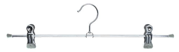 Pant, Skirt Hanger with Grip Coated Clips, K40D, Silver