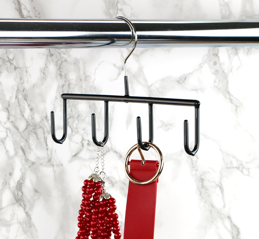 Accessory Series-Steel Coated Belt/Jewelry Hook Hanger, Model GH, Black