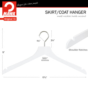 Metropolis Series, Bodyform Shirt with Shoulder Notches Hanger, Profi 45RE, White, Silver Hook