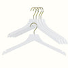 Metropolis Series, Bodyform Shirt with Shoulder Notches Hanger, Profi 45/RE, White, Gold Hook