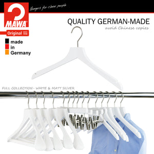 Metropolis Series, Bodyform Shirt with Shoulder Notches Hanger, Profi 45RE, White, Silver Hook
