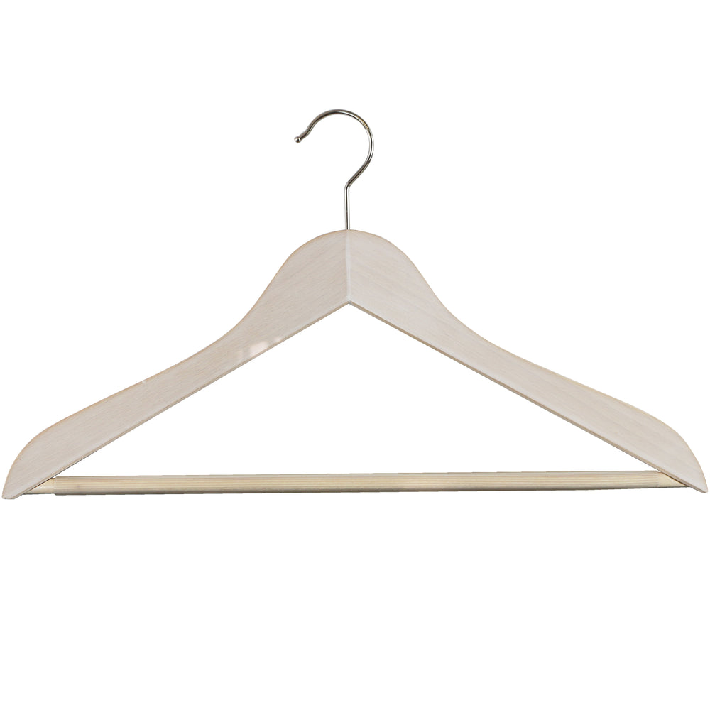 Nordic Pure Series - Beech Wooden Bodyform Hanger with Pant Bar, Model 45RSF