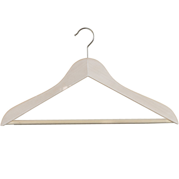 Nordic Pure Series - Beech Wooden Bodyform Hanger with Pant Bar, Model 45RSF