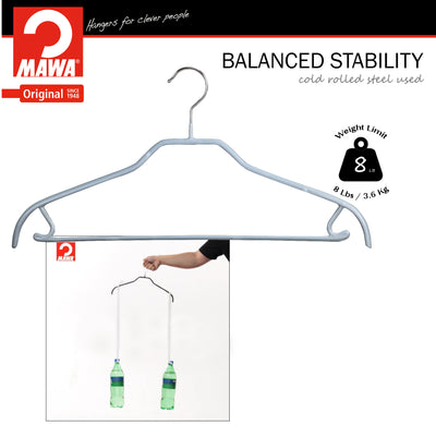 Silhouette Shirt Hanger with Bar & Hook, 41-FRS, Silver