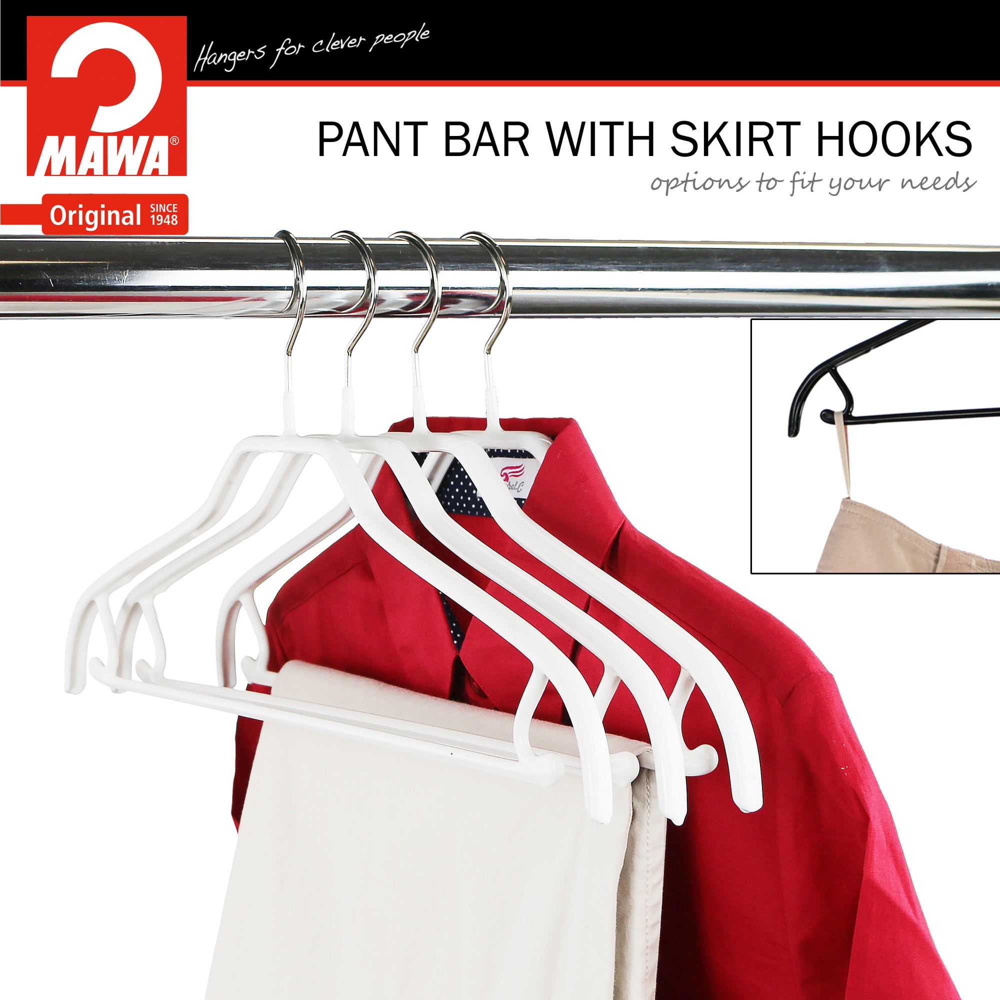MAWA European Space-Saving Hangers, 3 Colors, 8 Styles & Sets, Made in  Germany on Food52