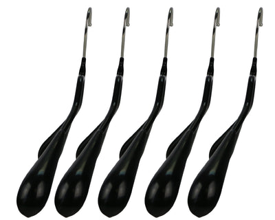 BodyForm Series- Steel Hanger Wide Shoulder Support & Pant Bar- Wide Width, Model 46-LS, Black
