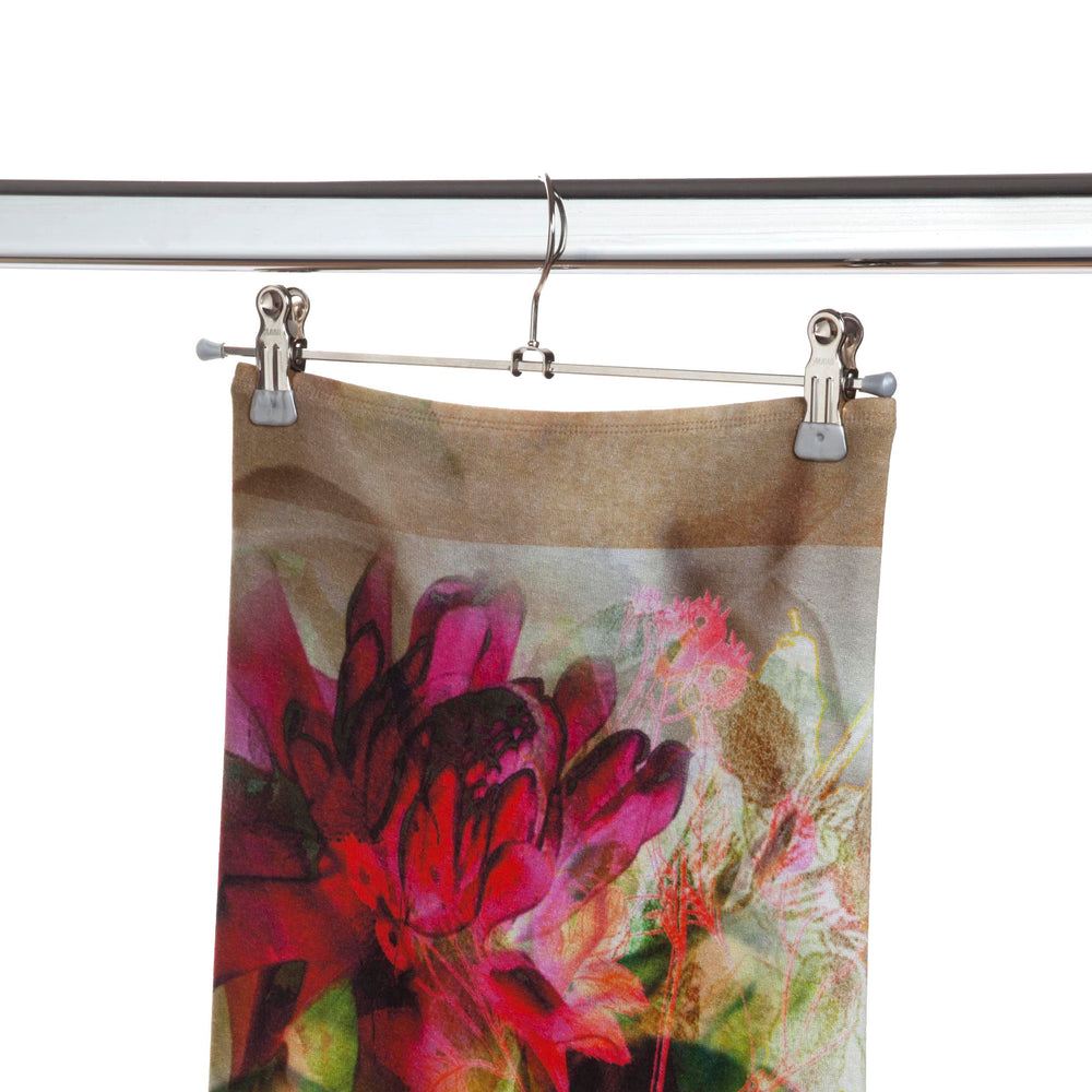 Pant, Skirt Hanger with Grip Coated Clips, K40D, Silver