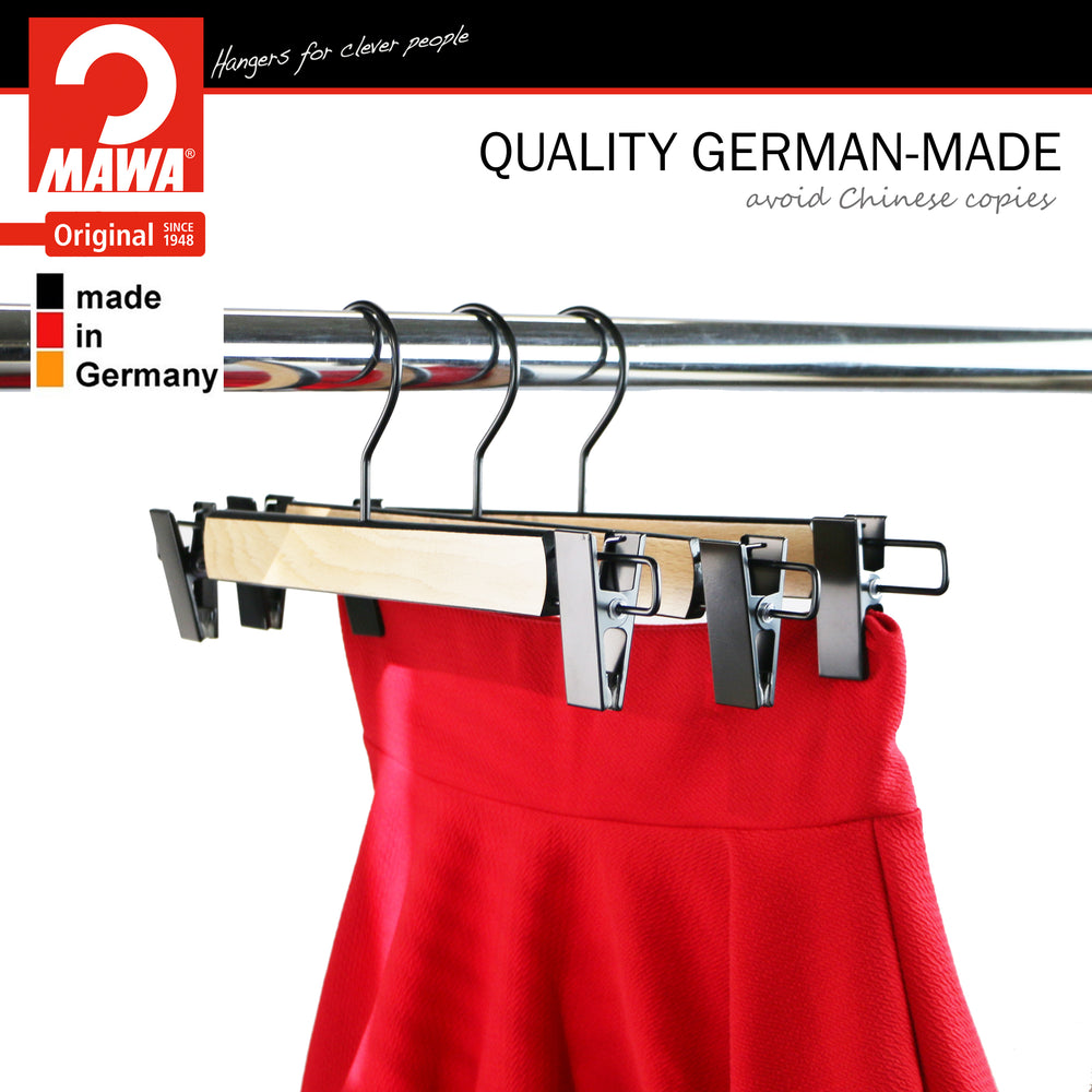 Loft Series- Bi-Color Wooden Hanger, Pant & Skirt Hanger with clips, Model Trend 35D