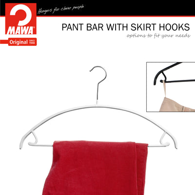 Euro Shirt, Sweater Hanger with Skirt Hooks, 42-U, White