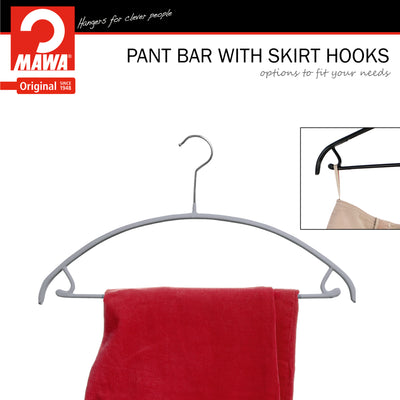 Euro Shirt, Sweater Hanger with Skirt Hooks, 42-U, Silver
