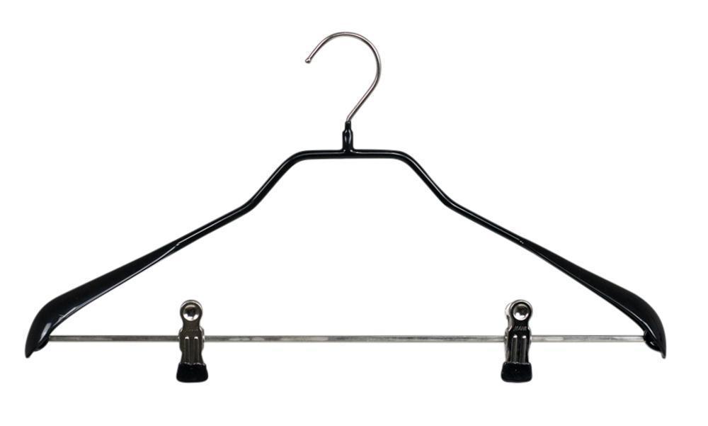 Mawa Bodyform Non-Slip Hanger with Clips, Black