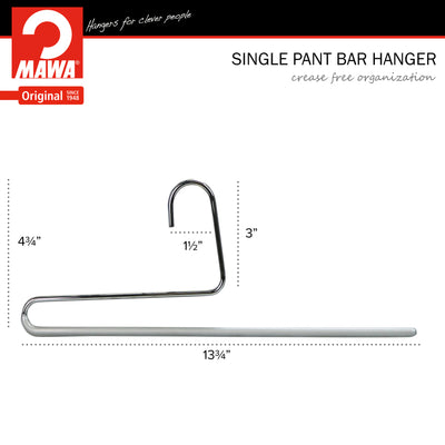 Pant Hanger with Grip Coating, Reverse Hook, KH-35U, Silver