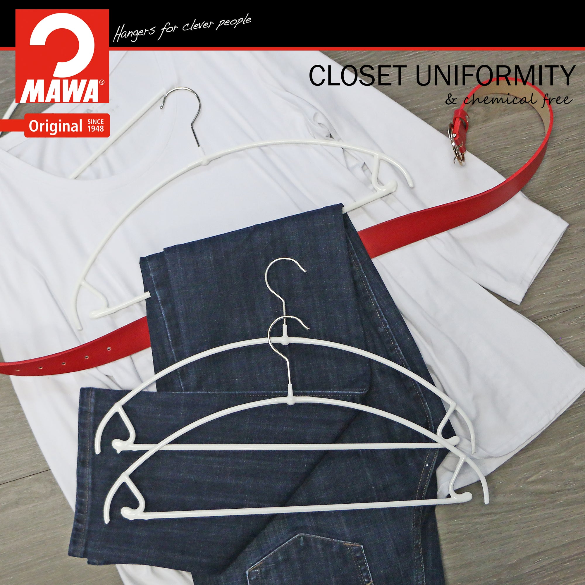Euro Space-Saving Shirt with Pant Bar & Skirt Hook Hanger, 42-PTU, Bla –