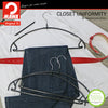 Euro Space-Saving Shirt with Pant Bar & Skirt Hook Hanger, 42-PTU, Black