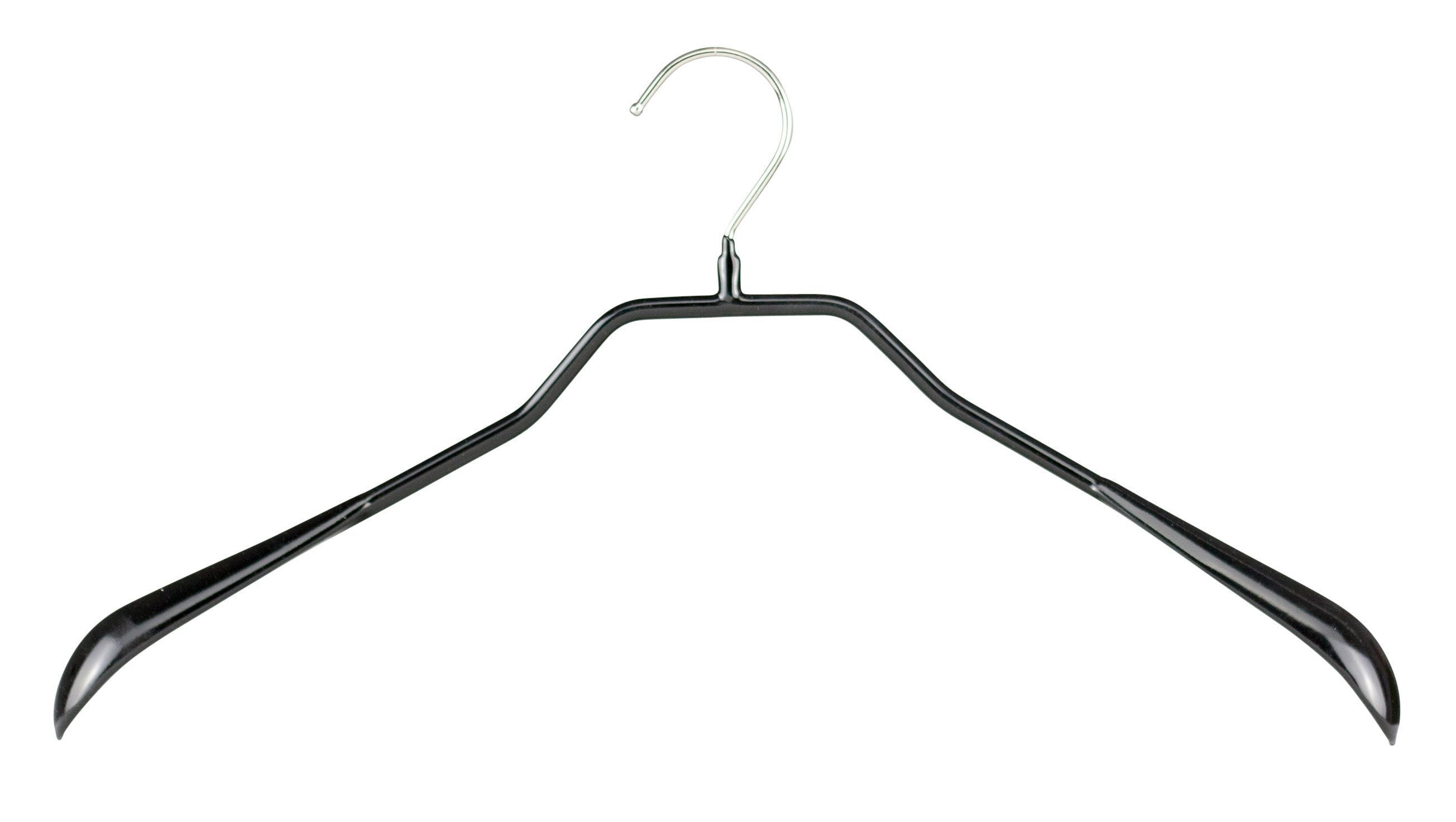 BodyForm Series- Steel Coated Hanger, Wide Shoulder Support, Model 42- –