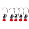 Single Clip with Hook Set of 5, New Red