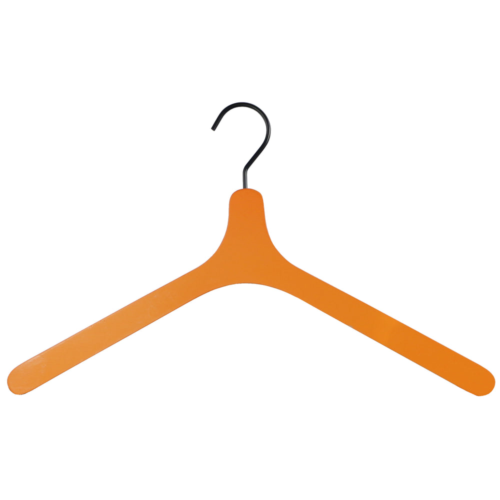 Zoom Wooden Hanger, Flat Form Shirt Hanger, Orange