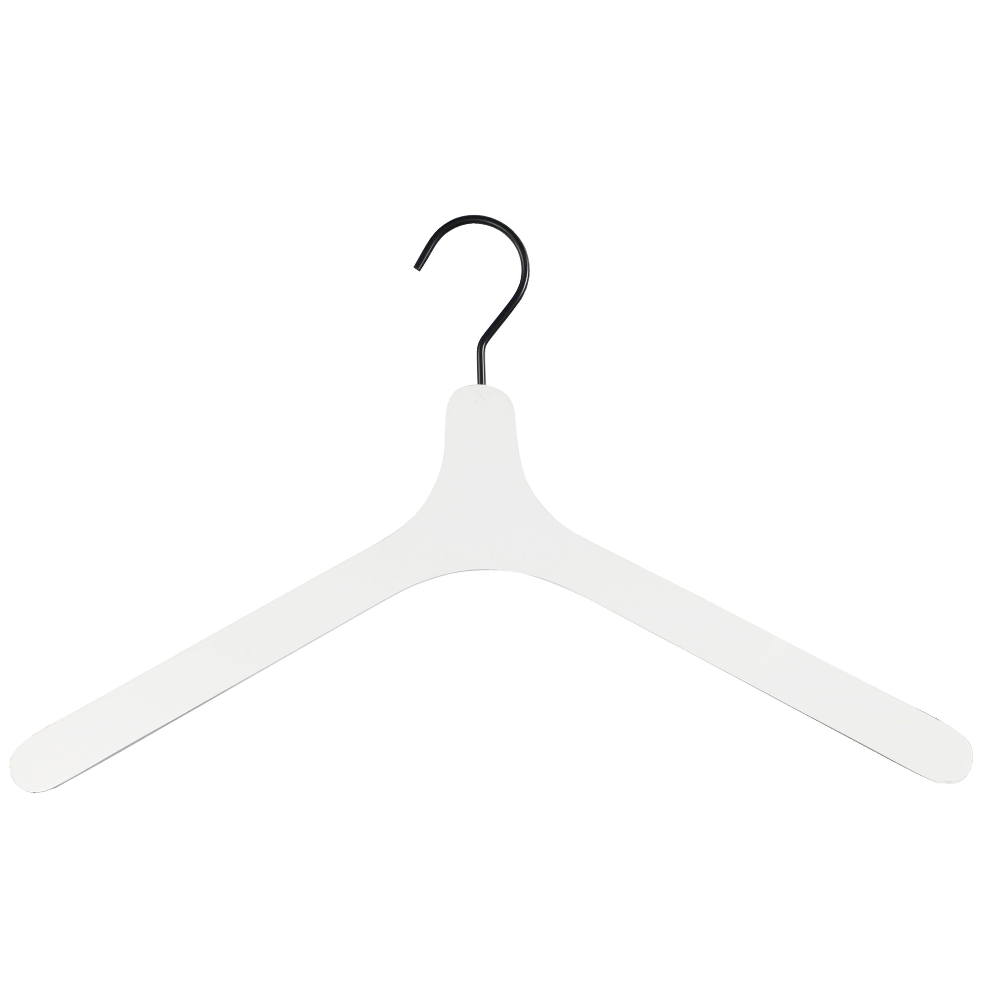 Zoom Wooden Hanger, Flat Form Shirt Hanger, White –