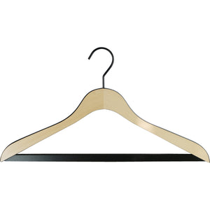 Loft Series, Bi-Color Wooden Hanger, Pant & Skirt Hanger with clips, Model Comfort 44SV