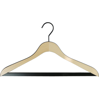 Loft Series, Bi-Color Wooden Hanger, Pant & Skirt Hanger with clips, Model Comfort 44/SV